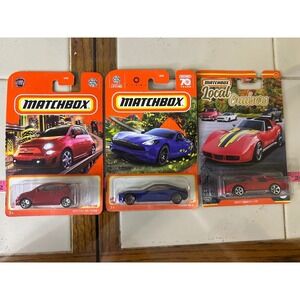 Matchbox Local‎ Cruisers '68 Chevy Corvette, Karma, 2019 Fiat Diecast Car